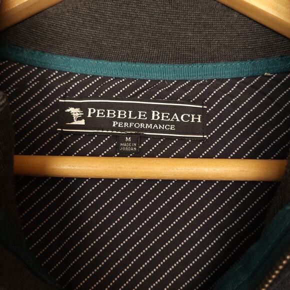 Pebble Beach Performance Men's 1/4 Zip Pullover Sweater Medium Long Sleeve Golf - Picture 3 of 16